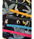 Velours Indien imprimé matelassé double face - JUNGLE - NOIR