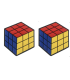 Protege pointes aiguilles à tricoter : Rubix Cube