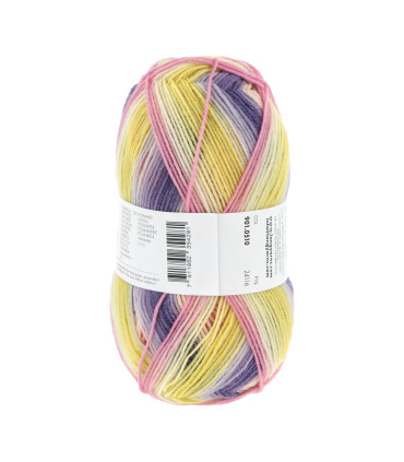 SUPER SOXX COLOR 4-FACH-0510-JAUNE VIOLET ORANGE ROSE-1143