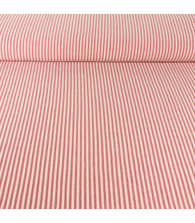 Seersucker Rayé BORDEAUX et ÉCRU