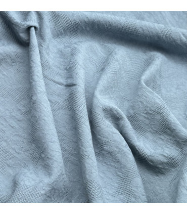 Voile de coton Texturé - BLEU ORAGE