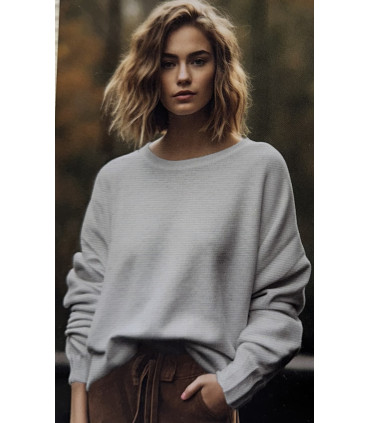 Maille jersey côtelée ÉCRU
