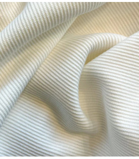 Maille jersey côtelée ÉCRU