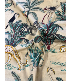 Coton indien - Jungle - CRÈME