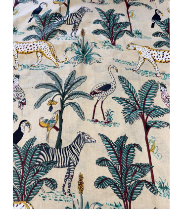 Coton indien - Jungle - CRÈME