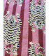Coton indien Imprimé Tigre - CLYDE - ROSE INDIEN