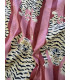 Coton indien Imprimé Tigre - CLYDE - ROSE INDIEN