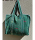 Kantha Tote Bag - Vert et Blanc