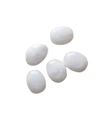 Perles Acryliques Ovales Plates - BLANC