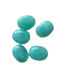 Perles Acryliques Ovales Plates - TURQUOISE