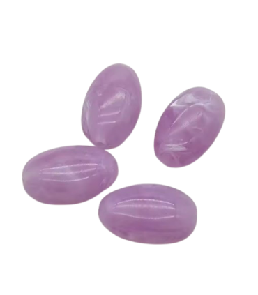 Perles Acryliques Ovales Plates Grandes - LILA