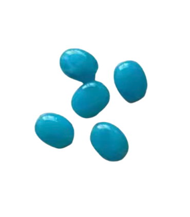 Perles Acryliques Ovales Plates - AZUR