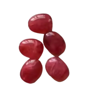 Perles Acryliques Ovales Plates - ROUGE