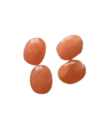Perles Acryliques Ovales Plates Grandes - MANDARINE