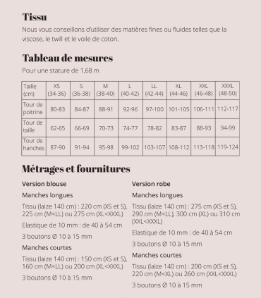 SINGULIÈRE par COUSETTE : La Blouse CRUMPETTE