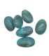 Perles Acryliques Ovales Plates Grandes - BLEU CANARD