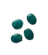 Perles Acryliques Ovales Plates - BLEU CANARD