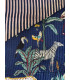 Coton indien matelassé Jungle - MARINE