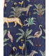 Coton indien matelassé Jungle - MARINE