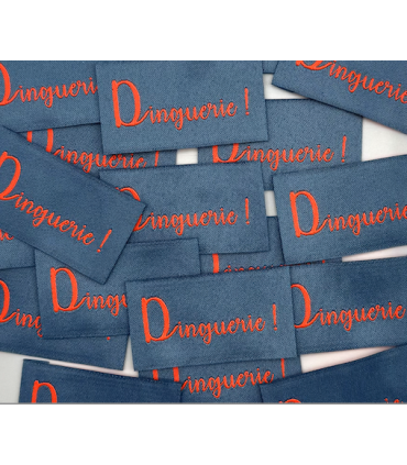 Etiquette tissée à coudre : Dinguerie