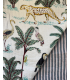 Coton indien matelassé Jungle - BLANC