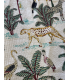 Coton indien matelassé Jungle - BLANC