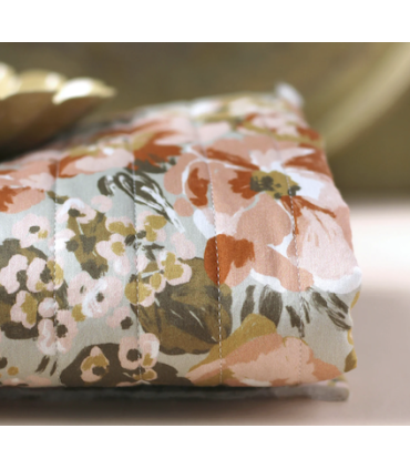 MAISON NAÏVE - Satin de coton matelassé Jardin Amande