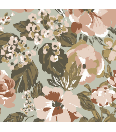 MAISON NAÏVE - Satin de coton matelassé Jardin Amande