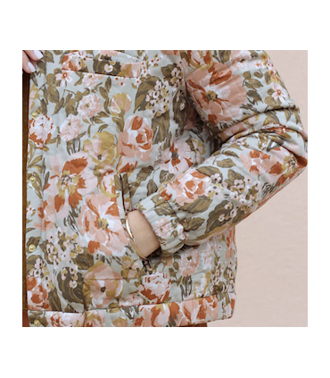 MAISON NAÏVE - Satin de coton matelassé Jardin Amande