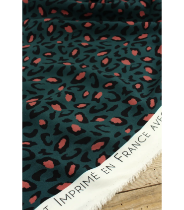 ÉGLANTINE ET ZOÉ : Viscose bagheera - VERT DARK LAGUNE