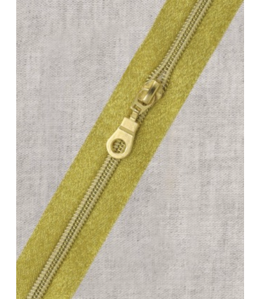 Fermeture à glissière spiralée grosse maille au mètre - DORÉ