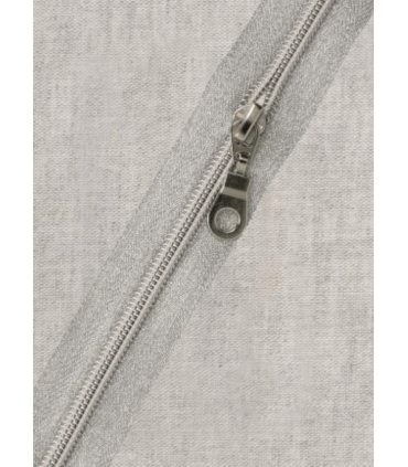 Fermeture à glissière spiralée grosse maille au mètre - ARGENT