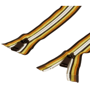 Fermeture éclair coupe vent bouche à bouche séparable - Tricolore 85cm