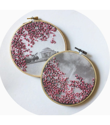 The Comptoir : Kit de broderie - Cerisiers en Fleurs