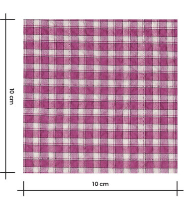 COUSETTE - Poly Coton Vichy SHINY - MAGENTA