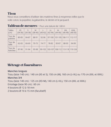 SINGULIÈRE par COUSETTE : La blouse/ veste - ELYETTE