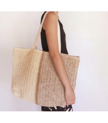 KATIA : Raphia Tissé - SABLE et NATUREL