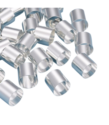 Perles : tube en métal 4mm - ARGENT
