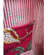 Tote bag indien matelassé - Imprimé jungle - FUSCHIA