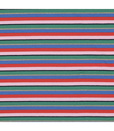 Jersey rayé - LUREX, BLEU, ROSE, ROUGE et VERT