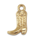Pendentif botte de cowboy - DORÉ