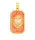 Pendentif plaque coeur ex-voto - ORANGE