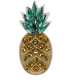 Broche en perles brodée - ANANAS