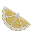 Broche en perles brodée - CITRON