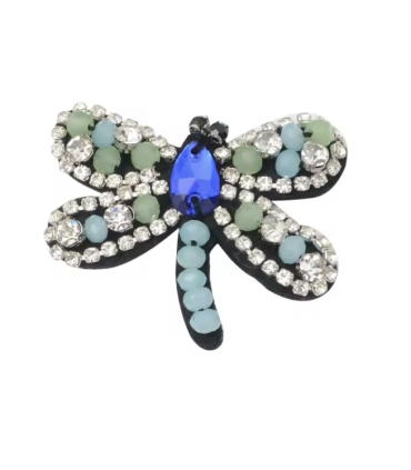 Broche en perles brodée - LIBELLULE