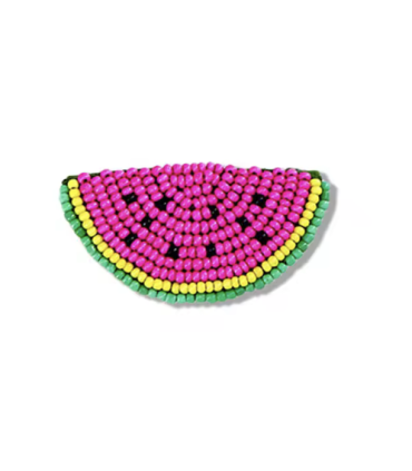 Broche en perles brodée - Petite PASTÈQUE