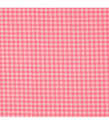SEERSUCKER Vichy - ROSE et BLANC - FLUO
