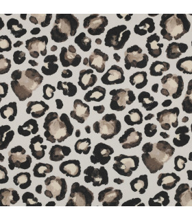 Canvas coton - Léopard - CRÈME