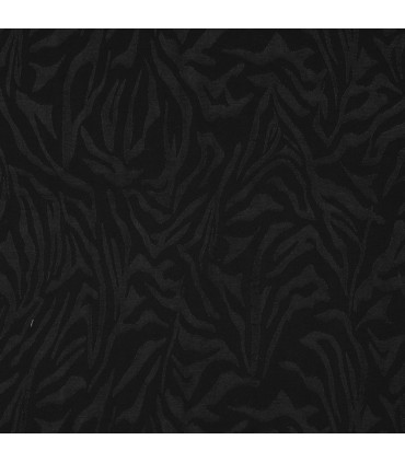 Jacquard de Viscose - Zèbre - NOIR