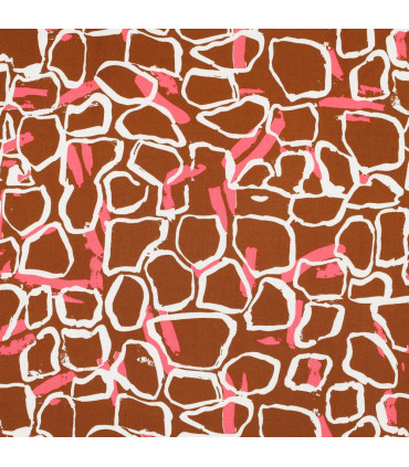 Viscose - Motifs géométriques - CARAMEL